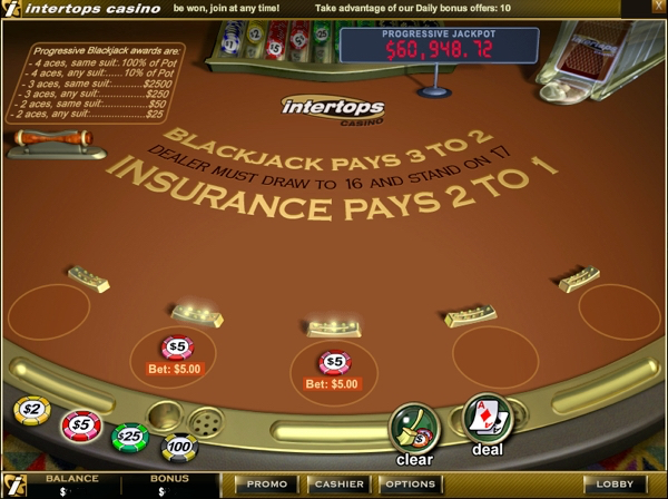 Online Blackjack mit Jackpot
