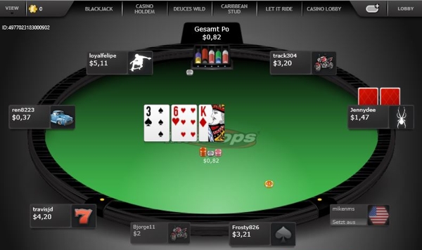 Intertops Online Pokertisch